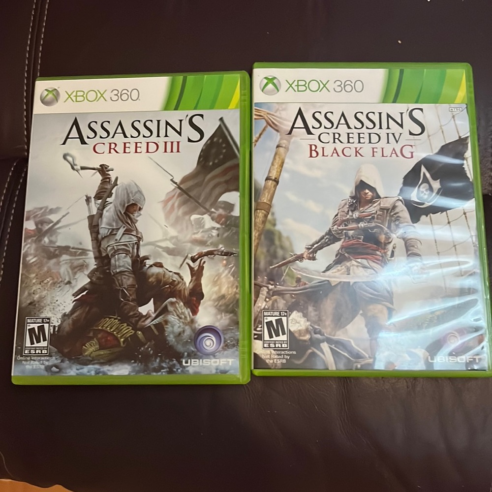 Xbox 360 - Assassin’s Creed IV Black Flag & Assassin’s Creed III - used